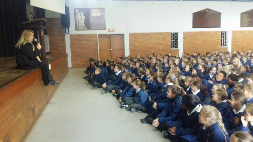 Addressing learners at 
Parys Primary School
 regarding bullying